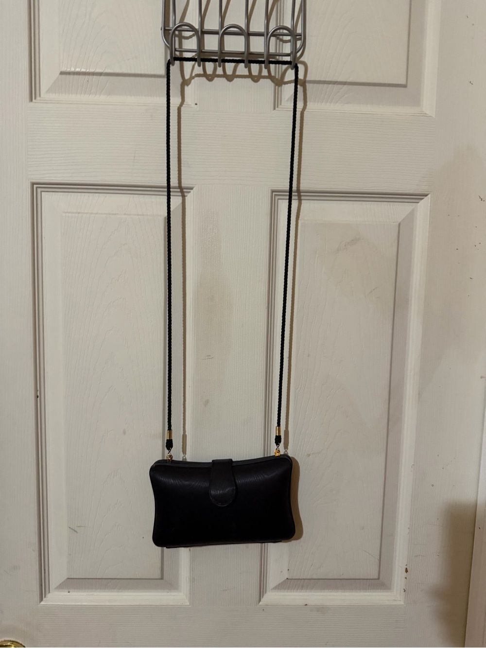 Whiting & Davis Black Satin Clutch Wristlet - Picture 3 of 3